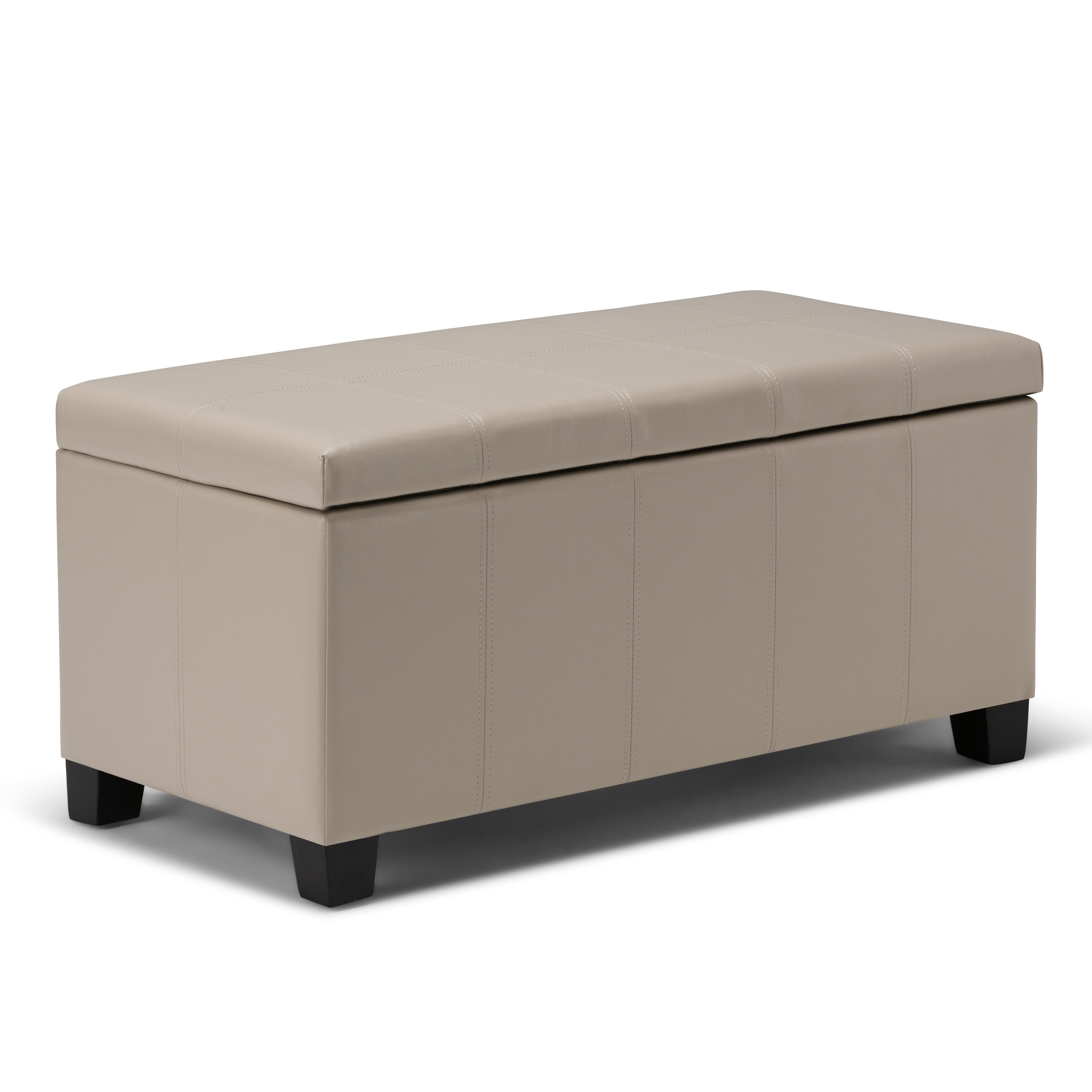 Dover - Storage Ottoman Bench - Satin Cream--1