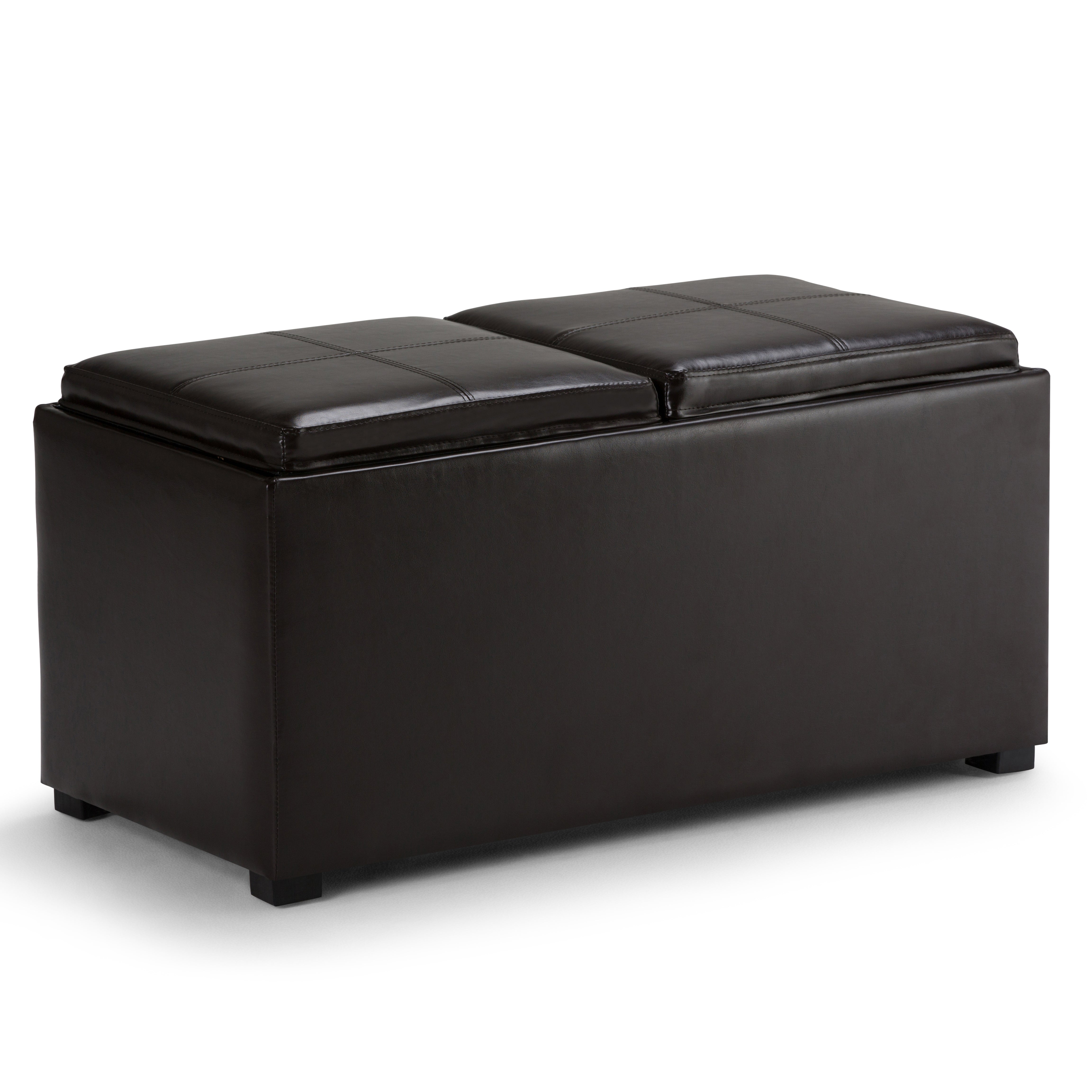 Avalon - 5 Piece Storage Ottoman - Tanners Brown--1