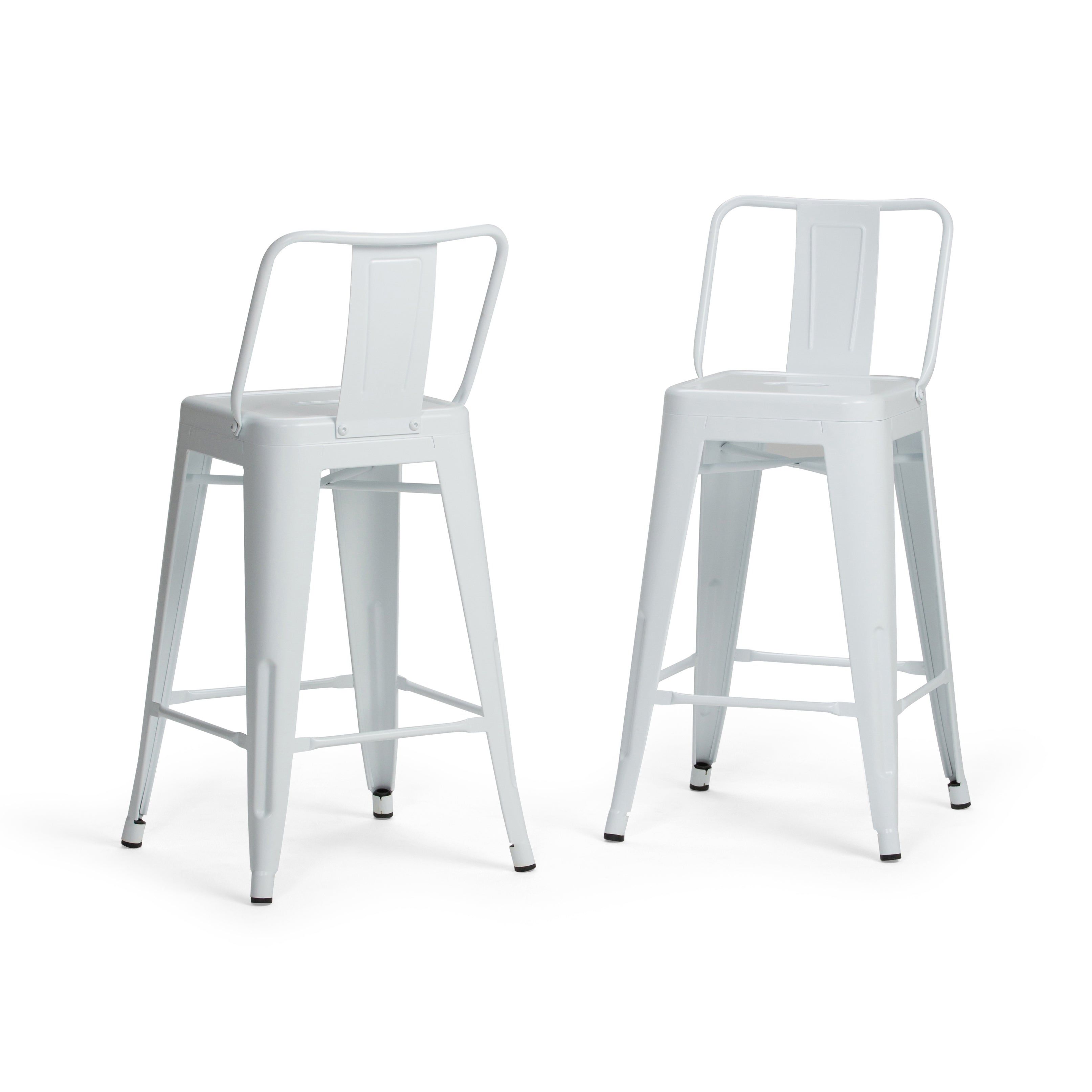 Rayne - 24" Metal Counter Height Stool (Set of 2) - White--1